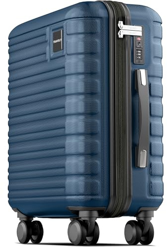 Travely Premium Handgepäck Koffer 56x45x25cm - passend für EasyJet, Jet2, British Airways und co. I 36L Handgepäck Koffer mit sanften Rollen und praktischem TSA Schloss, Reisekoffer