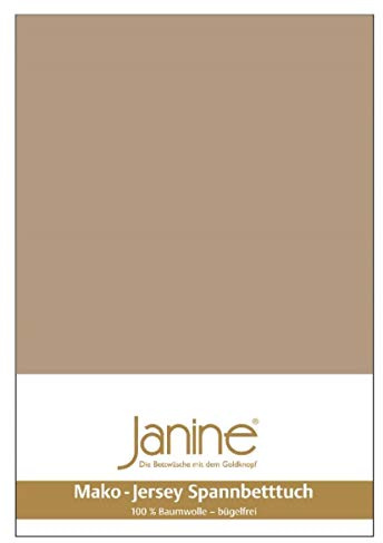 Janine Spannbetttuch 5007 Mako Jersey 90/190 bis 100/200 cm Nougat Fb. 37