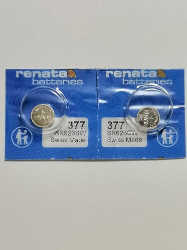 Renata 377 Lot de 2 piles pour montre 1,55 V Remplace SR626SW