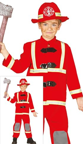 Guirca 83354 - Feuerwehrmann für Kinder, Größe 3-4 Jahre