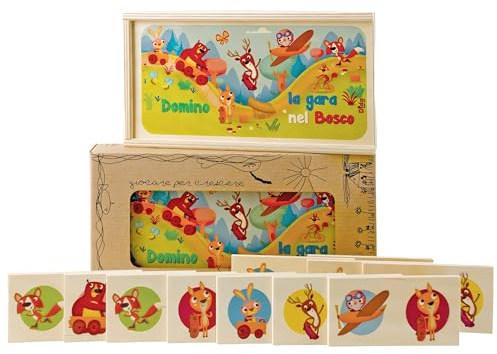 Dida - Das Domino Wettlauf Der Waldtiere Ist EIN Kinderspiel Für Kleinkinder, Aber Auch EIN Gesellschaftsspiel Für Die Ganze Familie. Das Holzdomino Ist Auch Ideal Für Den Kindergarten