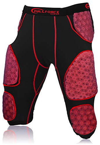 Full Force American Football Erwachsene Thunder Pro Flex 7 Pad Unterhose Schwarz S