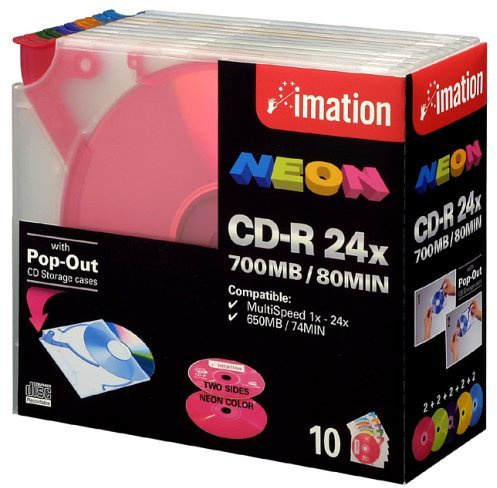 Imation CDR 700MB 48x 10 Pack Pop Out Case