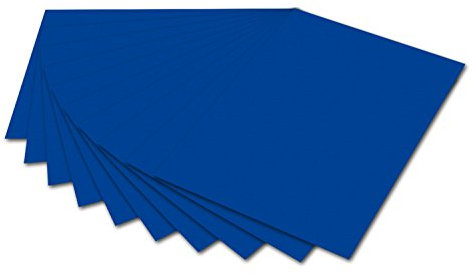 folia 6136 - Fotokarton Ultramarin, 50 x 70 cm, 300 g/qm, 10 Bogen - zum Basteln und kreativen Gestalten von Karten, Fensterbildern und für Scrapbooking