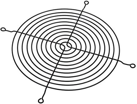 fan grill for axial fans for 200mm black