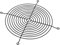 fan grill for axial fans for 200mm black