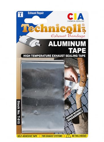 Ruban adhésif en aluminium haute température 1,2 m/50 mm pour tuyaux d'échappement de cheminée