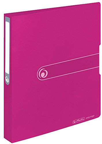 Herlitz 11205788 Ringbuch A4 (PP, 2-Ring-Kombi-Mechanik, 3,8 cm Rücken, 25 mm Füllhöhe) opak beere