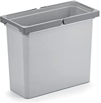 Naber Mülleimer | Modell 8012335 | Volumen 16L | 183 x 382 x 326 mm | Kunststoff Grau