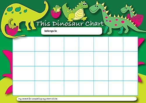 Sticker Solutions – Dinosaurier-Belohnungstafel (DIN-A4) mit 25 Aufklebern