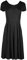 Womens Cap Sleeve Flared Top Ladies Party Franki V Neck Swing Mini Skater Dress Plus Size (UK 20/22) Black