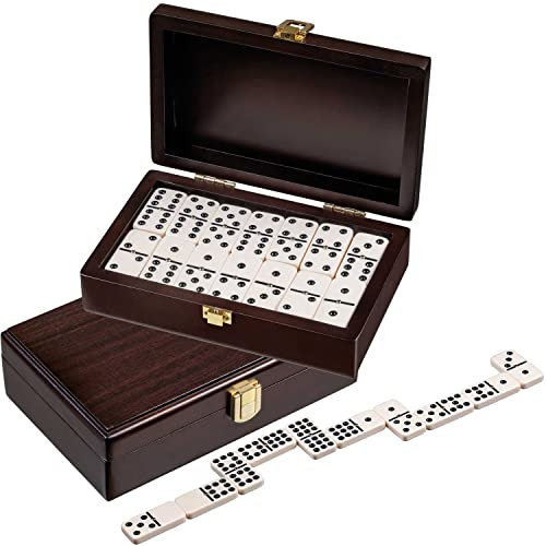 Philos 3627 - Domino, Doppel 9, Walnussoptik, Holz