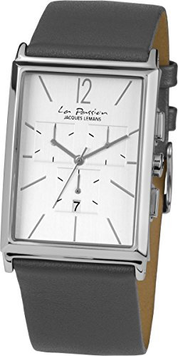 JACQUES LEMANS Damenuhr Heerrenuhr La Passion Lederarmband massiv Edelstahl Chronograph LP-127H