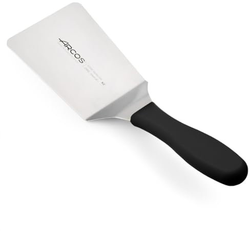 Arcos Espátula de Cocina Profesional - Hoja de Acero Inoxidable Nitrum 155x90 mm - Mango Polipropileno Negro - Serie 2900 - Mayor Durabilidad y Corte Preciso