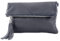 modamoda de T167 Damen Leder Umhängetasche Clutch Small handmade in Italy, Farbe:Dunkelblau