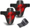 NICEDACK MTB Schutzbleche,Fahrrad Mudguard 2 Stücke MTB Mud Guard Mountainbike Hinten und Vorne Schlamm schaber Spritzschutz (B-Schutzbleche Carbon Look, B-Rot)