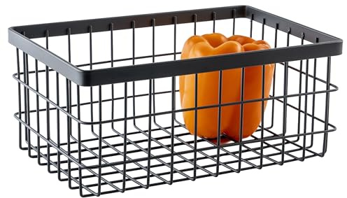 G.E.T. WB-964-MG Rectangular Metal Storage Wire Basket for Pantry, Produce and More, 9 x 6 x 4