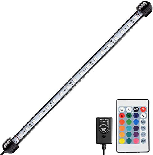 NICREW Submersible Aquarium Light, Underwater RGB Multicolor LED Lights Bar Waterproof Lamp with Remote Control for Fish Tank, 19 Inches, 48cm