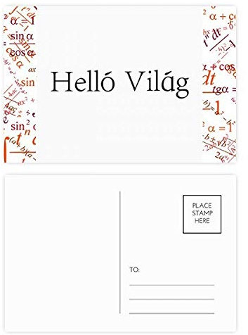 Hello World Ungarische Rezeptur-Postkarten-Set, Danksagungskarte, Postkarte, 20 Stück