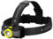 Ledlenser MH7 Outdoor Stirnlampe LED, Schwarz/Gelb, aufladbar mit Akku, 600 Lumen, fokussierbar, Leuchtdauer bis 60h, Rotlicht, 2xAA Batteriebetrieb möglich, Transportsperre, Kopflampe