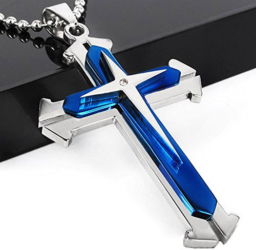 Yowablo Halskette Gold Weltkugel Kette Anh銷ger Kettenl銷ge Goldkette Ankerkette Sterling Silber Herz K鯪igskette Schlangenkette Silberkette (Blau)