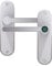 Blusafe Fingerprint Internal Door Lock, Biometric Smart Door Handle, 50 Fingerprints, 2 Backup Keys, HMO/Student Houses, Bedrooms, Home Office Locks (Long, Satin Chrome)