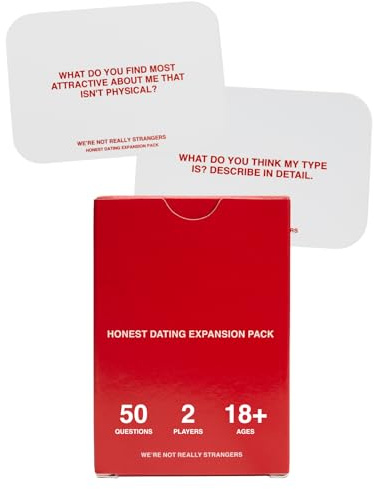 WE'RE NOT REALLY STRANGERS Kartenspiel – Ehrliche Dating-Erweiterungspaket (50 Karten und Wildkarten)