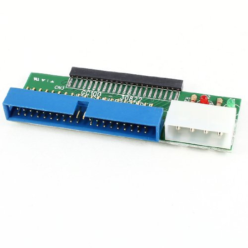 Ruilogod 44P 2.5 a 40p 3.5 Convertidor de adaptador de disco duro IDE IDE W LED indicador