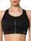 Yvette Starker Halt Sport BH Große Brüste mit Vorderverschluss Mesh Ringerrücken Ohne Bügel für Fitness Lauf, Schwarz,4XL Große Größen