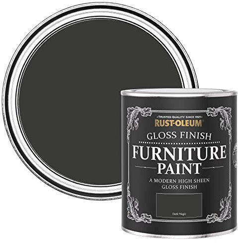 Rust-Oleum Black Furniture Paint in Gloss Finish - Dark Magic 750ML