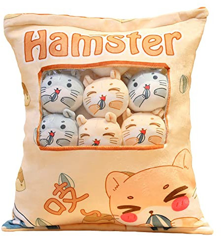 Zhongkaihua 1 Beutel Tier-Snack-Kissen Kawaii-Bär-Tier-Mini-Snack-Kissen für Jugendliche, 45 x 35cm