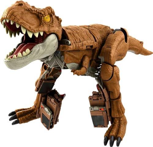 JURASSIC WORLD Fierce Changers - Jagen und Brüllen Tyrannosaurus Rex, 2-in-1 Verwandlungsspielzeug vom Off-Road-Truck zum Dinosaurier, ab 8 Jahren, HPD38
