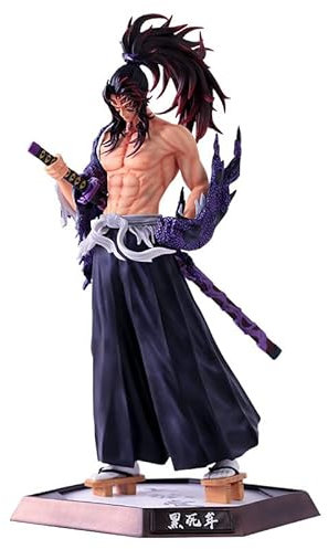 Jiumaocleu Kokushibo Figur Statue - 30cm PVC Anime Figur Modell, große Größe Kimetsu No Yaiba Skulptur handgefertigte Sammlerstücke Desktop Dekoration
