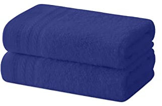 Degrees home - Lot de 2 Serviettes de Bidet, Serviettes de Bain, Petites Serviettes, 100% Coton, 480 g/m², Dimensions 30 x 50 cm, Marin