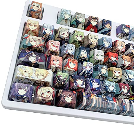 Hokeyio 108 Tasten Genshin Impact Collection viele Charaktere PBT DYE SUB Tastenkappen Set für ANSI 61 87 104 108 Tasten mechanische Tastatur OEM Profil nur Tastenkappen