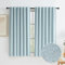 KEQIAOSUOCAI Kurze Verdunkelungsvorhänge für die Küche, komplett blockierende Vorhänge für Badezimmer, Schlafzimmer, B 50 x L 45 cm, Schlaufentasche hinten, 2 Paneele, Hellblau