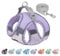 AIITLE XXS Dog Harness & Leash Set - Breathable Reflective No-Choke Small Dog Harness for Teacup Puppies, Indoor/Outdoor Use - Boston Terrier, Maltese, Chihuahua (Purple-White, XXS)