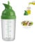 Drizzlers Shakers à vinaigrette, Shaker à vinaigrette 200 ml Flacon mélangeur à vinaigrette transparent avec échelle Bec verseur ouverture pour mélanger les vinaigrettes Sauces