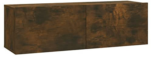 Tidyard Mobile,TV,Pensile,da Parete,Moderno,in Truciolato,Rovere Fumo,100x30x30cm,Mobile TV da Muro Moderno,Mobile TV Pnesile,Mobile TV Sospeso,Mensola TV da Parete, Mensola TV da Parete Sospeso