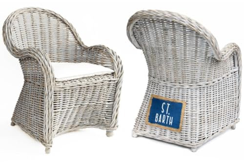 Koopman International B.V. Sessel Stuhl Rattanstuhl Wohnzimmerstuhl Korbstuhl Rattan 85x64x70cm 901966