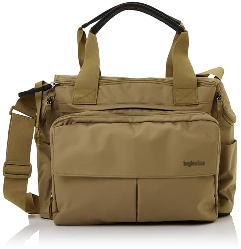Inglesina Electa Wickeltasche für Kinderwagen, Farbe: Dumbo Caramel, geräumig, mit abnehmbarer Clutch, 2 Thermo-Taschen, inklusive Wickelunterlage