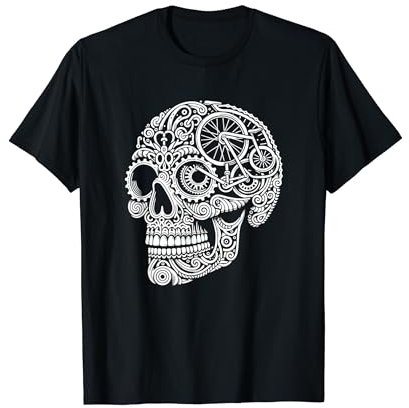 Bike Bicycle Elements Skull Cool Cycling Fans T-Shirt