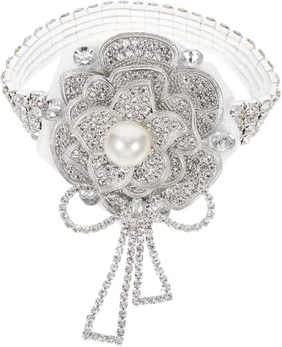 AOKWAWALIY Ansteckblume für Handgelenk, Abschlussball, Blumenstrauß, Kristall, Handgelenk, Ansteckblume für das Handgelenk, Babyformel, Spender, Brautstrauß, Herren, Strasssteine, Brosche, Hochzeit,