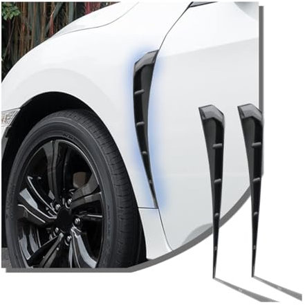 1 Paar Kfz-Aufkleber für Lüftungsschlitze für VW Phaeton Polo Rabbit R-Line Cabriolet Routan, Air Flow Fender Seite Cover Lufteinlass Gitter Vent Dekoration Aufkleber Auto-tuning,A