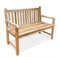 Spetebo 2-Sitzer Teak Gartenbank mit Armlehnen Belastbarkeit 250 kg - 120 cm - Holz Sitzbank für 2 Personen - Massivholz Parkbank Holzbank Möbel für Balkon Terrasse Garten
