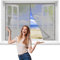 Mosquitera Ventana, 120x120cmVentanasMagnetica Imantada Exterior Corredera, Antimosquitos con Imanes, Tela Mosquiteras de Ventanas para Ventanas del Balcón，Gris