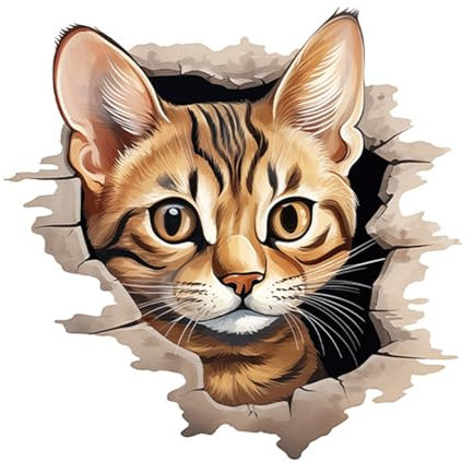 Cat Wall Stickers for Girls Bedroom Living Room Wallpaper Cat Wall Decal Removable Wall Stickers for Toilet Bathroom 1021