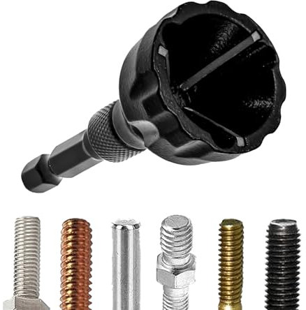 FOCSTOL Strumento per Smussatura Esterna Sbavatura 3mm-20mm - Utensili per Rimozione Delle Bave Esterne con Gambo Esagonale a Sgancio Rapido per Metallo Acciaio Inox Rame Ottone Alluminio