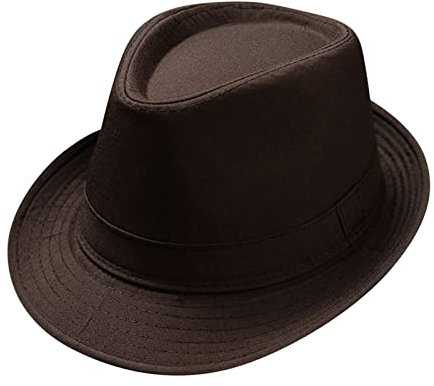 Schlapphut für Damen, Herren und Damen, Unisex, britischer Jazzhut, Sonnenhut für kleine Köpfe, Braun, Einheitsgröße, braun, Einheitsgröße