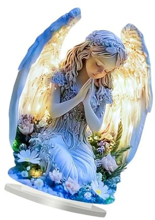 KESOTO Engel Acrylschild, Tischdeko, 2D Kunstwerk, Geschenkidee für Büro, Regal, Innenraum, Style B